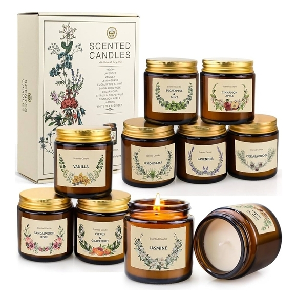 10 Pack Candles Home Scented Aromatherapy Candles Gifts Set NEW - Picture 1 of 5